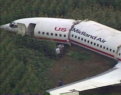 Plane in Bridgewater cornfield