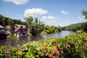 The Deerfield River bisects Shelburne Falls, along the scenic Mohawk Trail. (Nancy Palmieri for The New York Times)