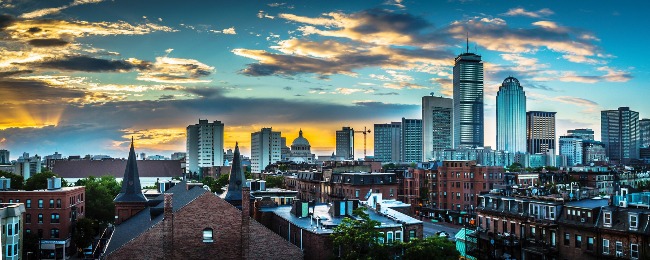 The Boston skyline in panorama. Courtesy of Pixabay