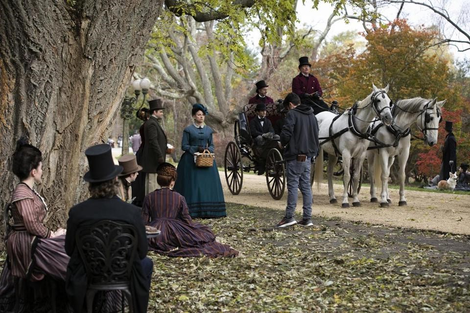 Harvard’s Arnold Arboretum was transformed on Wednesday, Oct. 31 for the filming of “Little Women.”