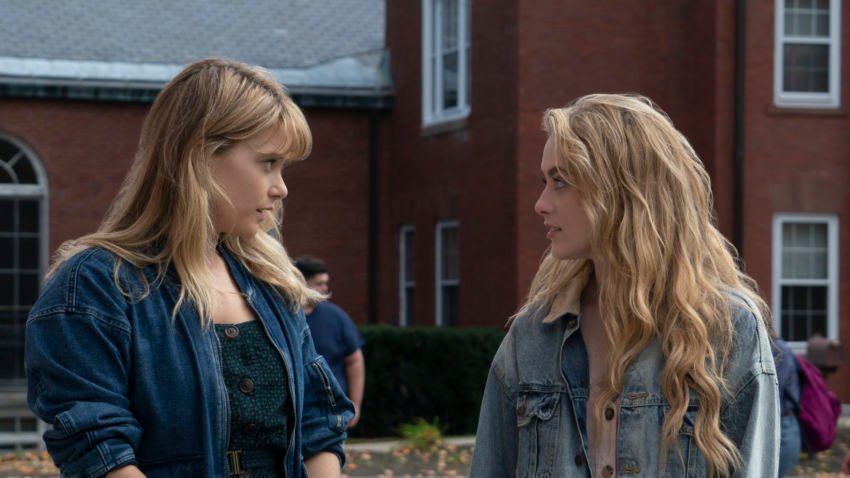 Rachel Keller and Kathryn Newton in the third episode of Netflix's "The Society."	–Seacia Pavao/Netflix