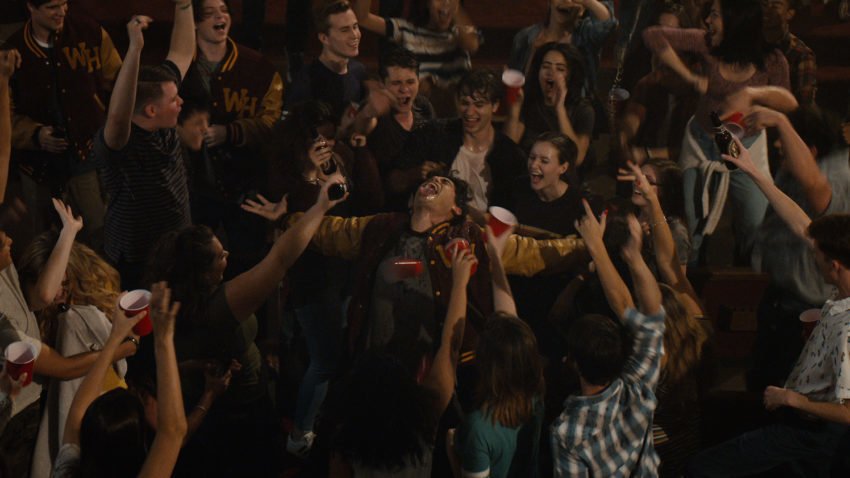 A drunken party in a church from episode one of Netflix’s “The Society.”	—Netflix